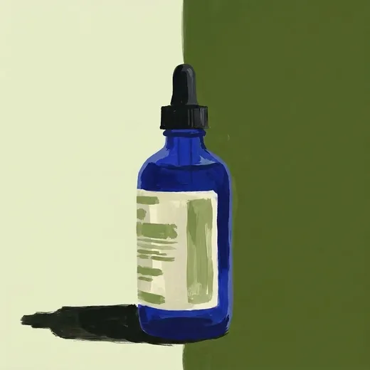 Illustrazione dipinta di una bottiglia di Bittermens Orchard Street Celery Shrub