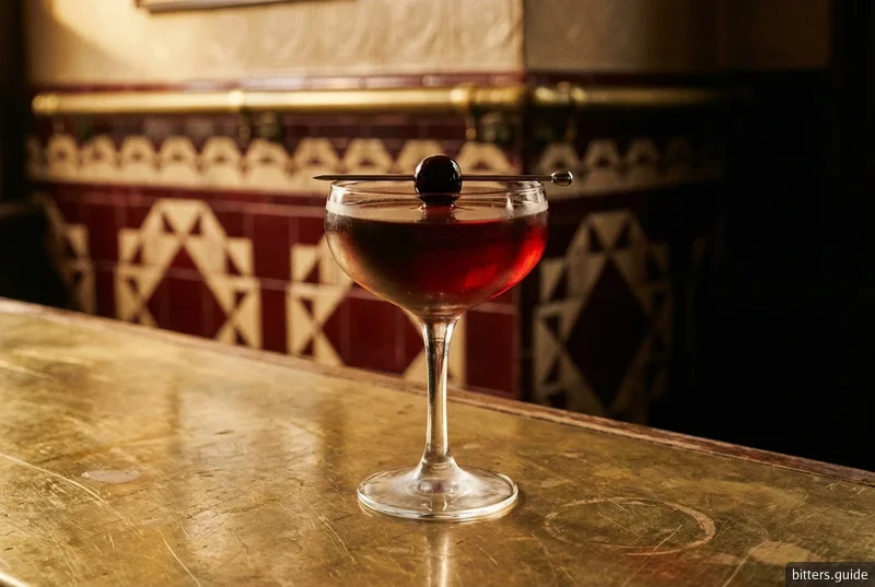 Portobello Star Manhattan — A perfect Manhattan on overproof rye, dosed in drops rather than dashes