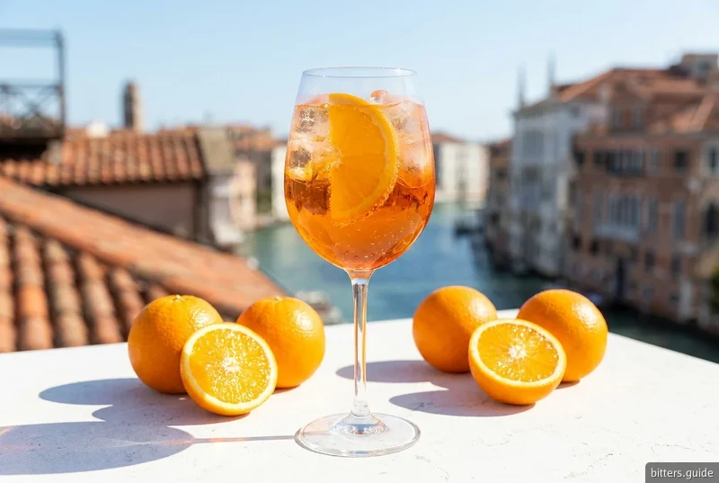 Aperol Spritz — 威尼斯风格开胃酒，加 Aperol