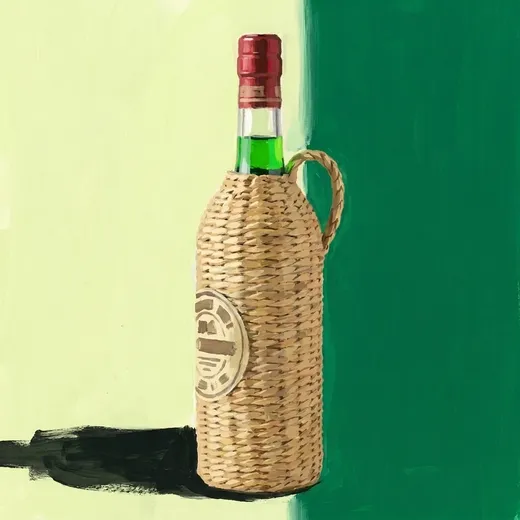 Painted illustration of a bottle of Toro Centerbe
