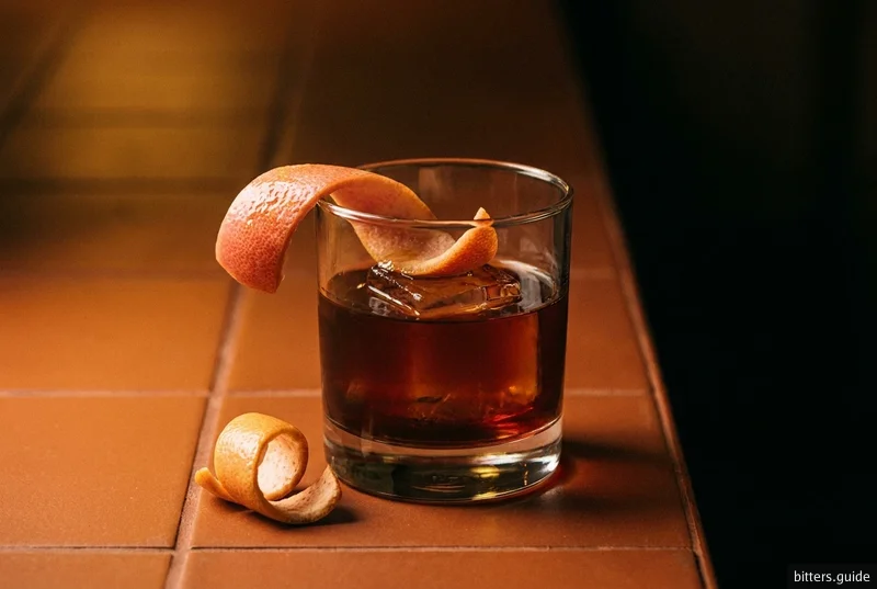 Agave Gracias — Braulio and mezcal in an Old Fashioned frame, sweetened with unrefined cane