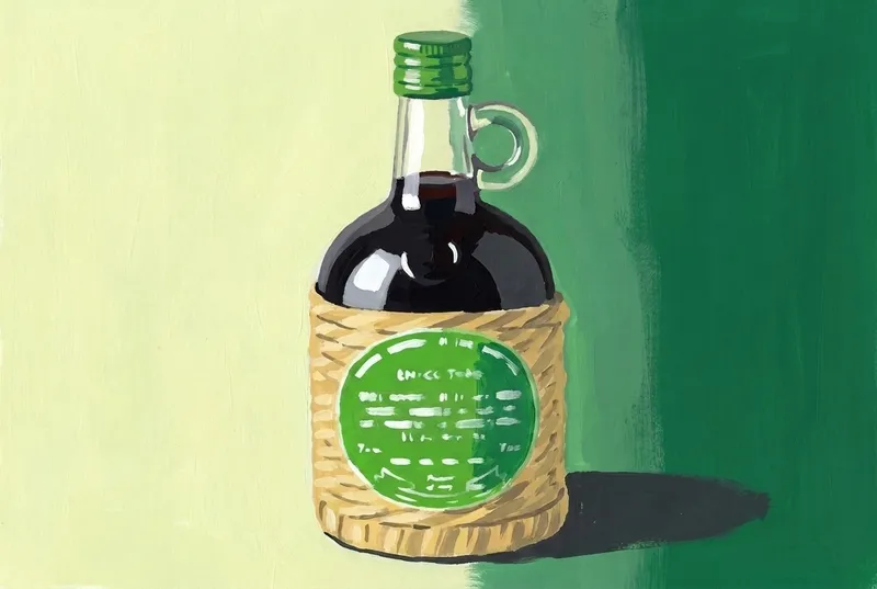 Painted illustration of a bottle of Toro Centerbe