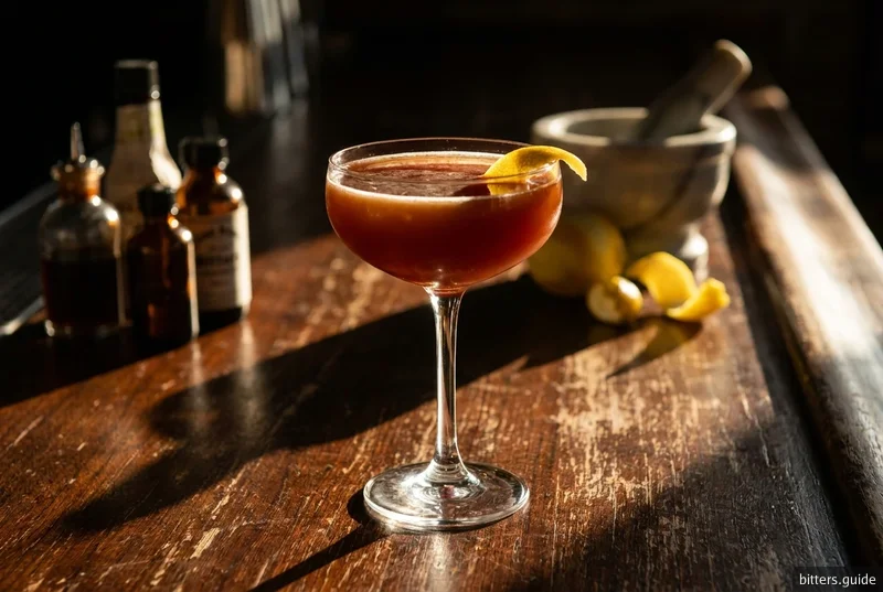 Trinidad Sour — Sour a base di orzata costruito sui bitter Angostura