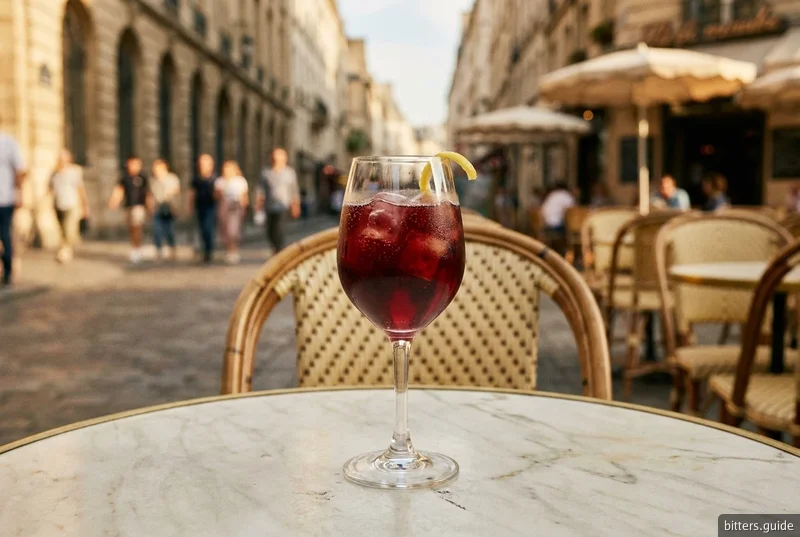 Byrrh Cassis — Een Franse café-aperitief: quinquinawijn met cassis en soda