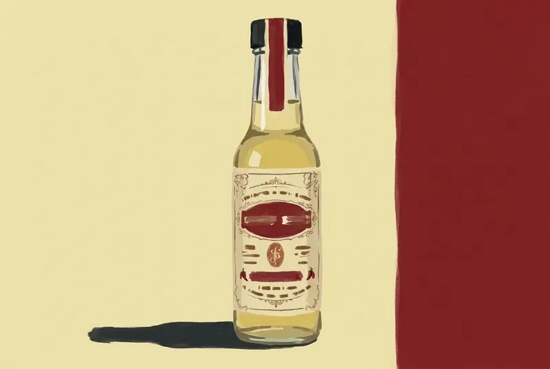 Painted illustration of a bottle of Scrappy's Fire Tincture