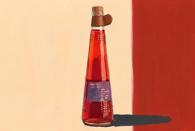Painted illustration of a bottle of St. Agrestis Inferno Bitter