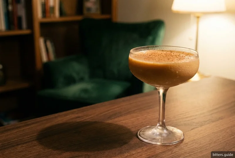 Oh Flip — A whole-egg flip on rum and cognac, with tea bitters and black pepper