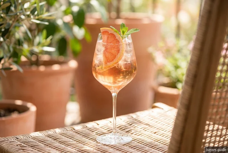 Rabarbaro Spritz — Ein rauchiger Rhabarber-Spritz: Rabarbaro-Amaro, Schaumwein und Soda