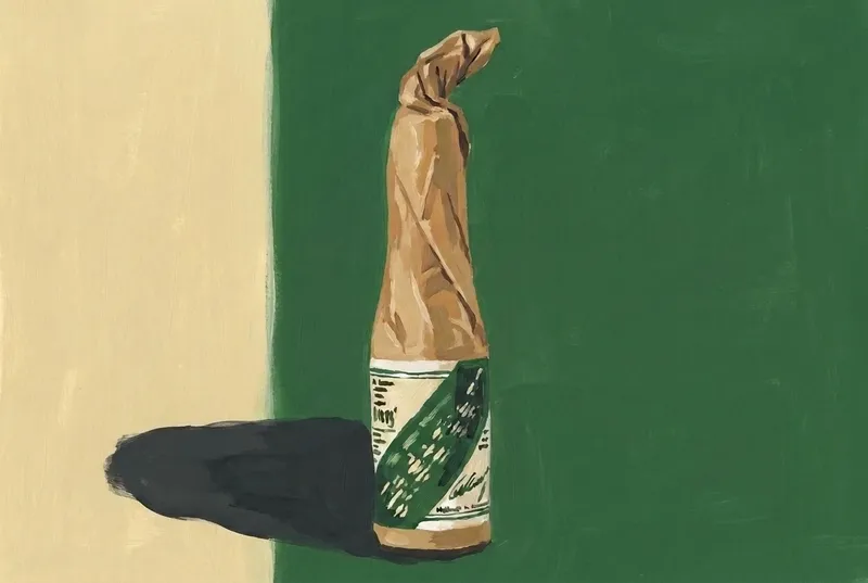 Painted illustration of a bottle of Underberg Bitters