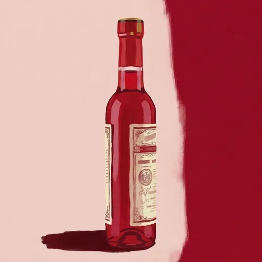 Gemalte Illustration einer Flasche Peychaud's Aromatic Bitters