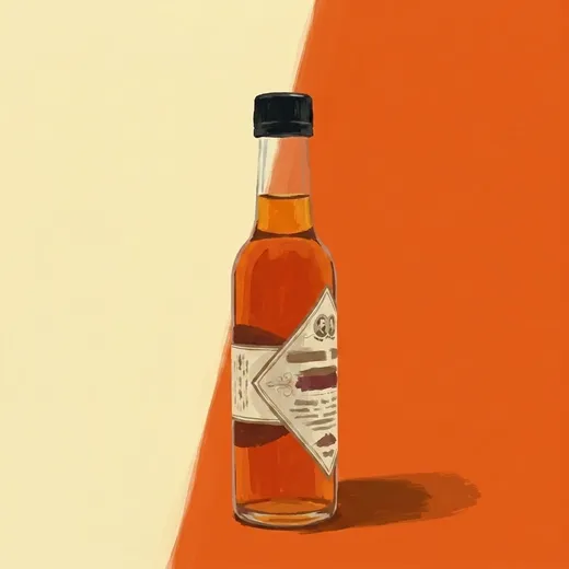Ilustración pintada de una botella de The Bitter Truth Orange Bitters