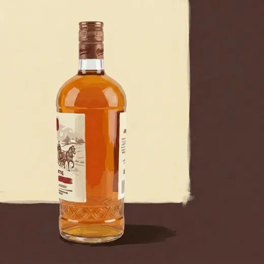 Gemalte Illustration einer Flasche Nobeltje