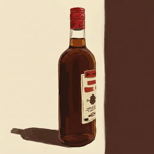 Painted illustration of a bottle of Luxardo Amaro Abano
