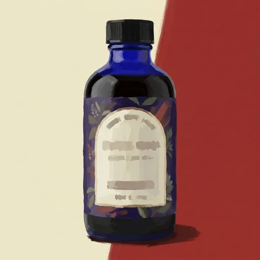 Painted illustration of a bottle of All The Bitter Aromatic Bitters