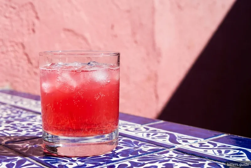 Mexican Firing Squad — Tequila, lime and grenadine, lengthened with soda