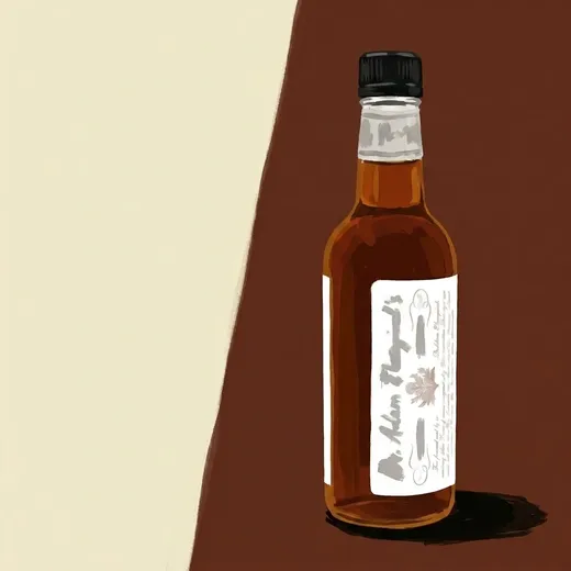 Dr. Adam Elmegirab's Teapot Bitters 酒瓶手繪插畫