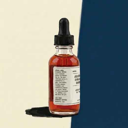 Illustrazione dipinta di una bottiglia di Jack Rudy Aromatic Bitters