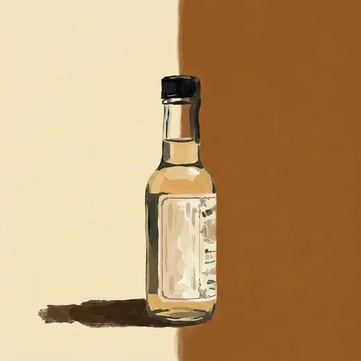 Gemalte Illustration einer Flasche Scrappy's Cardamom Bitters