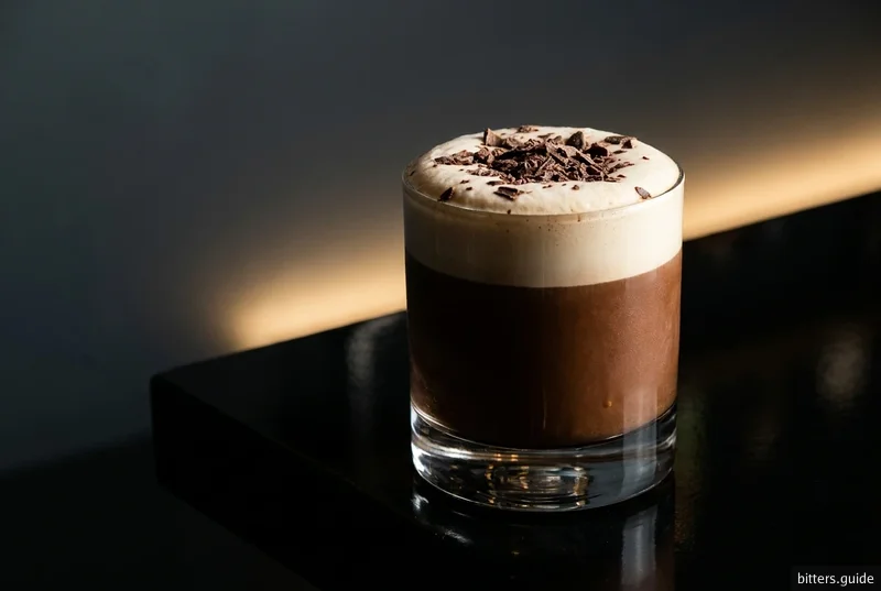 Maserati Notte Sour — An amaretto sour turned dark with chocolate liqueur and bitters