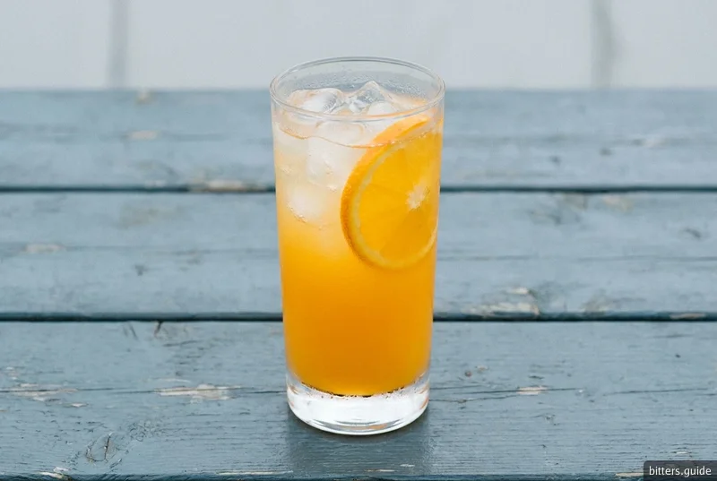 Berenburg met Sinas — The Frisian long drink: cold berenburg over ice with orange soda