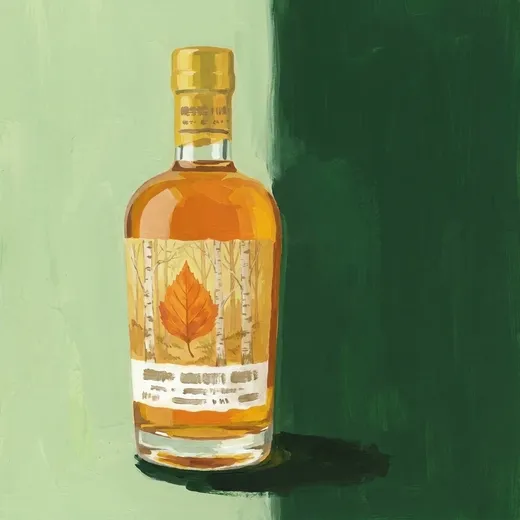 Painted illustration of a bottle of Everleaf Forest