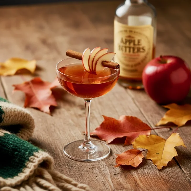 Rye whiskey with apple brandy and bitters