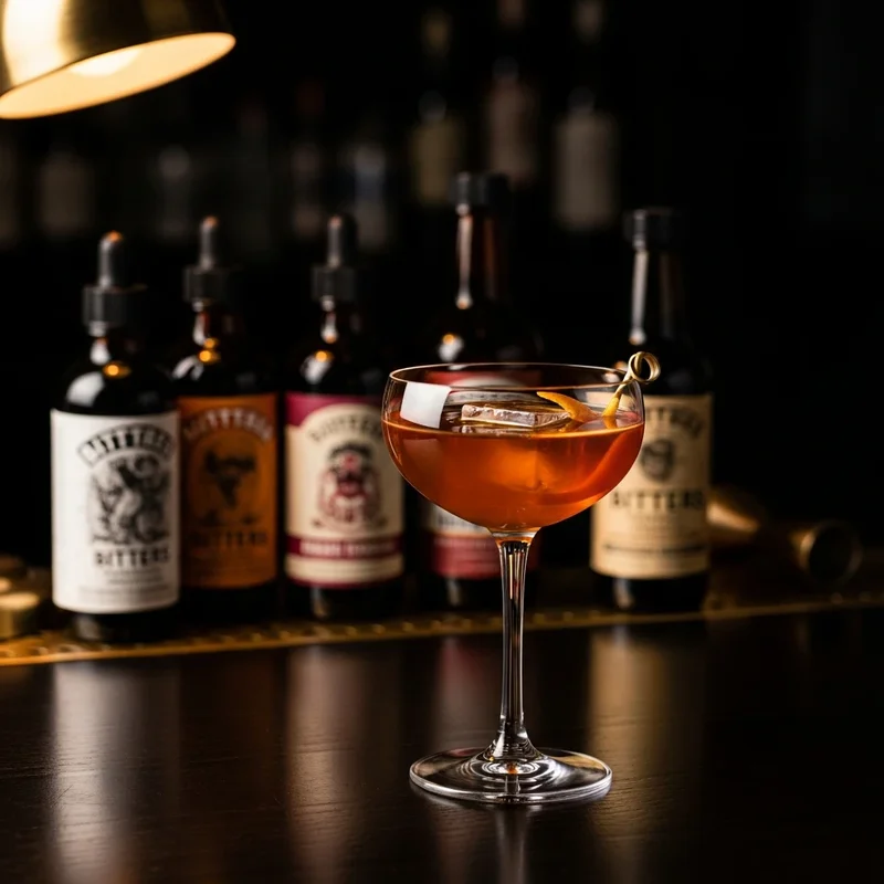 Cocktail showcasing multiple bitters