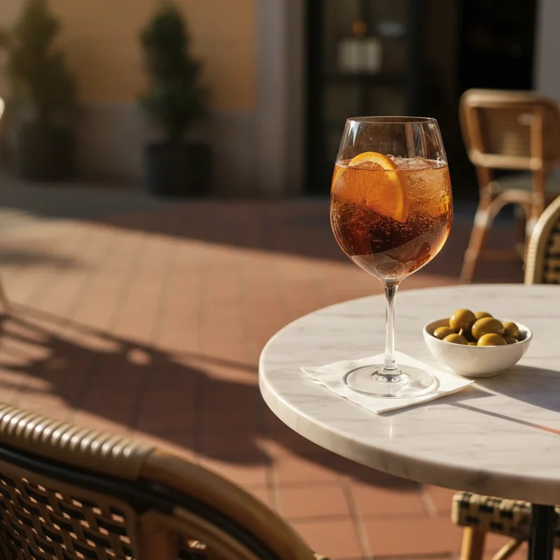 Italian artichoke bitter aperitif spritz