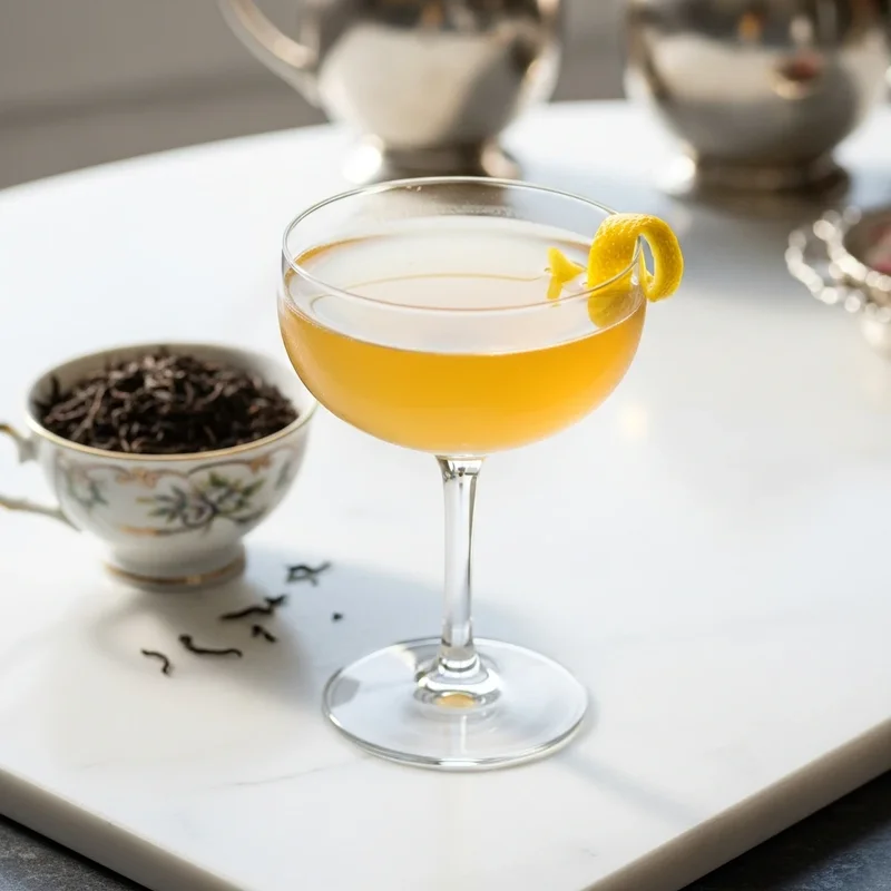 Gin martini with Earl Grey tea infusion