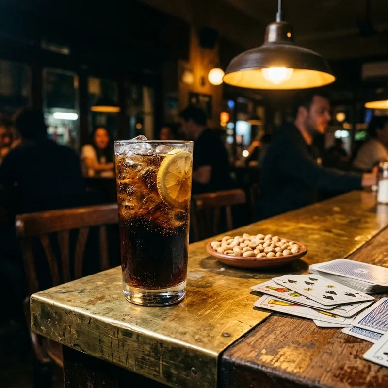 The Argentine national drink — a tall, icy mix of Fernet-Branca and Coca-Cola, known locally as fernandito