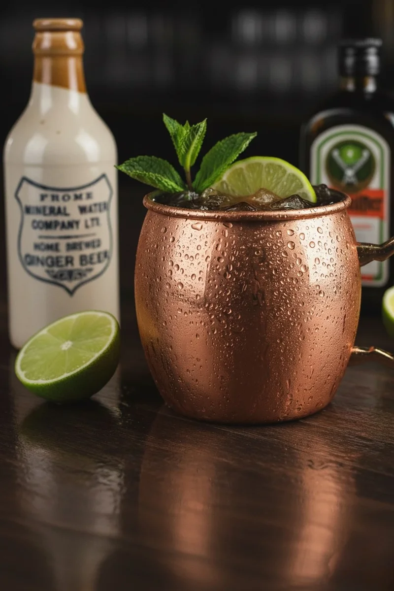 German herbal mule with ginger beer