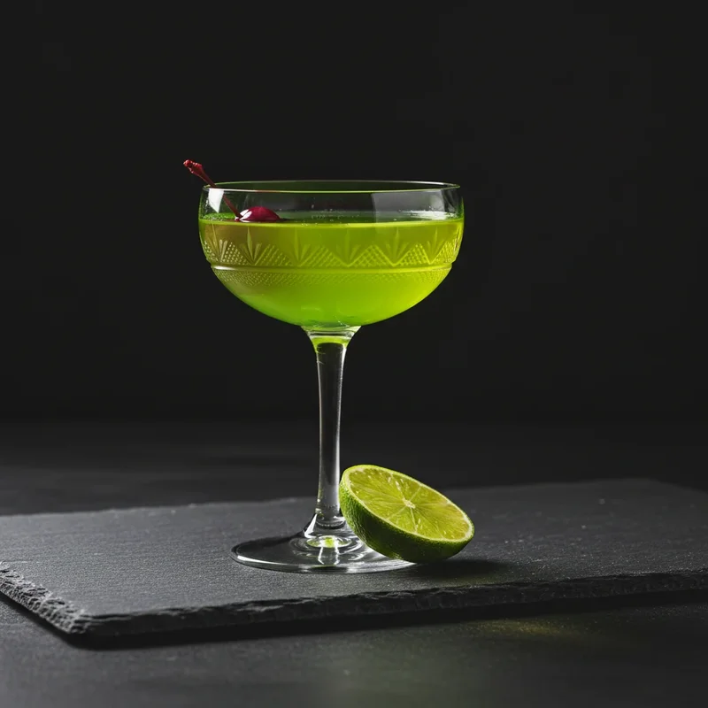 Equal-parts gin cocktail with Green Chartreuse and maraschino