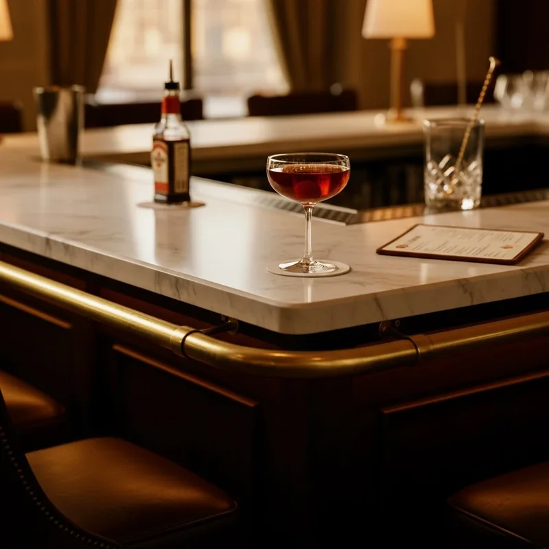 Classic whiskey and vermouth cocktail