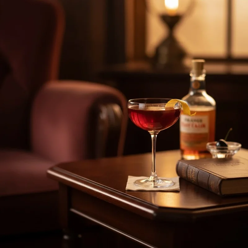 Gin and vermouth cocktail with orange bitters