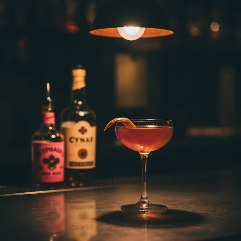 Rye and Cynar cocktail with Peychaud's bitters