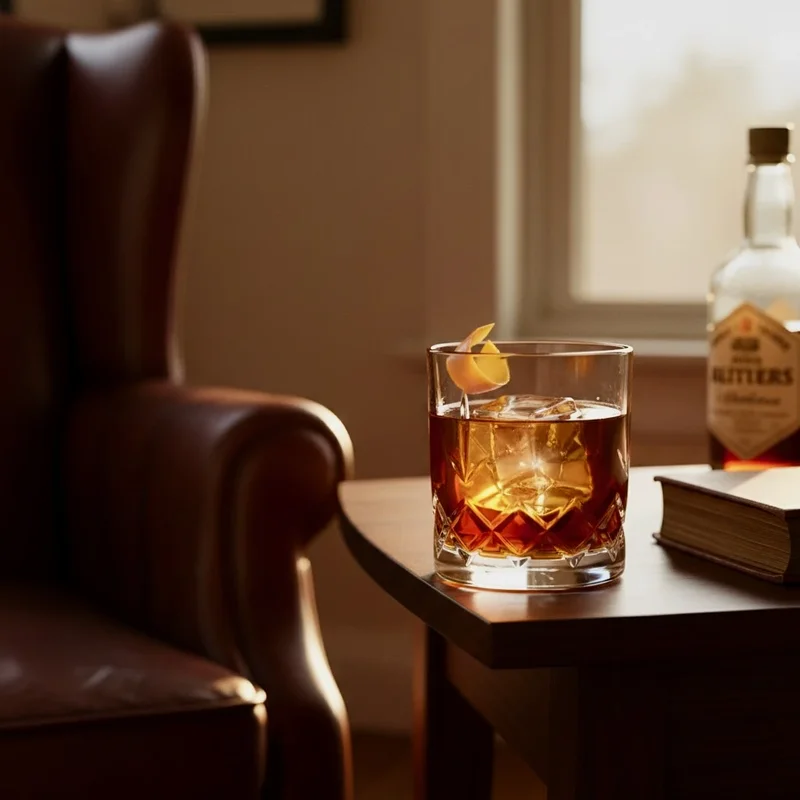 Classic whiskey cocktail with Angostura bitters