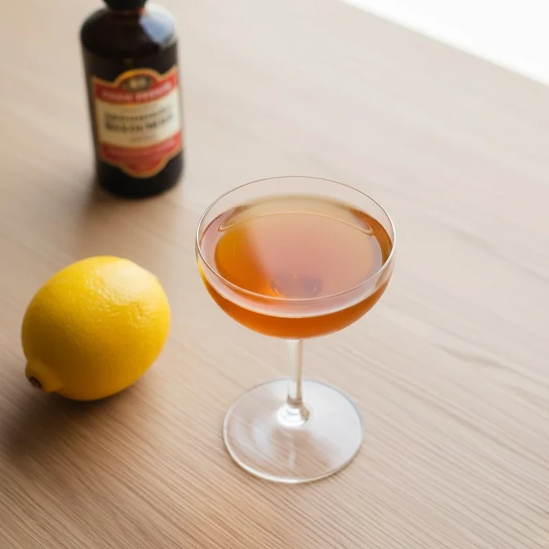 Modern equal-parts cocktail with amaro and bitters