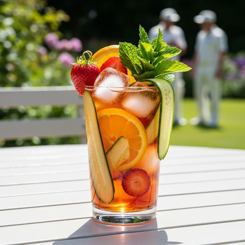 Traditional British summer cocktail