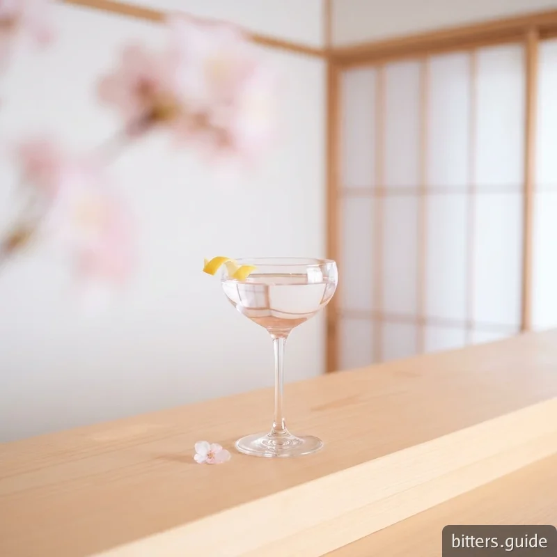 Sakura Martini — A delicate, floral martini brushed with Japanese cherry-blossom bitters