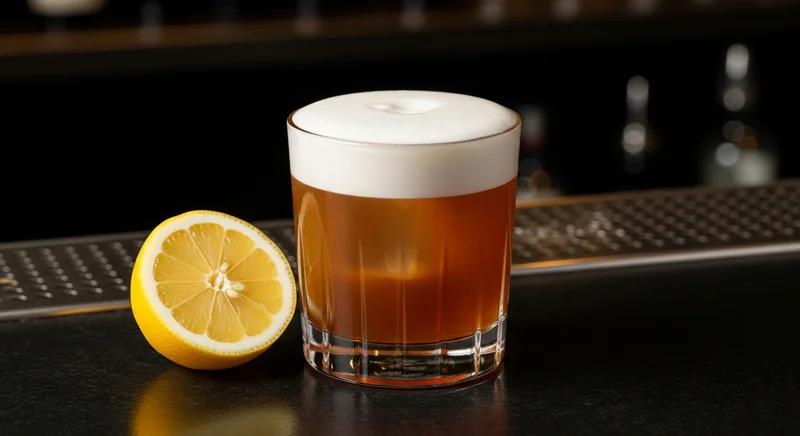 Classic sour cocktail showcasing Frisian berenburg herbal liqueur