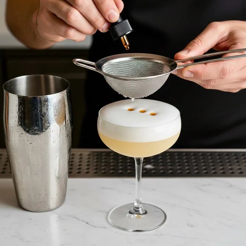 Classic sour cocktail elevated with aromatic bitters