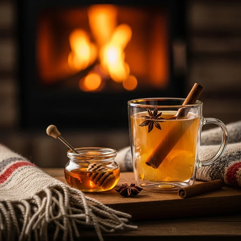 Whiskey cocktail with warming spices